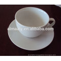 Round cheap chinese ceramic tea set, tea cup and saucer with decal